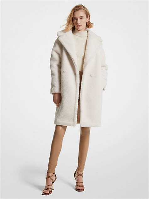 michael kors bear|Sherpa Teddy Coat .